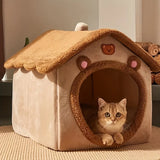 Foldable Pet Bed Removable Washable Cat House