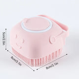 Pet Bathing Brush Soft Silicone Massager Shower Gel Bathing Brush Clean Tools Comb Dog Cat Cleaning Grooming Supplies