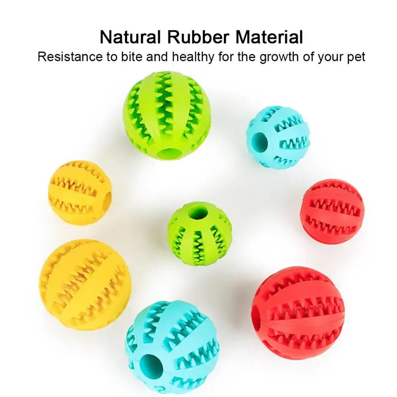 Dog Food Ball Pet Dog Toy Interactive Rubber Balls for Small Large Dogs Puppy Cat Chewing Toys Pet Tooth Cleaning