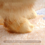 Flannel paw print pet blanket for warmth, softness, and no shedding of fur, universal blanket for cats and dogs, cat pad