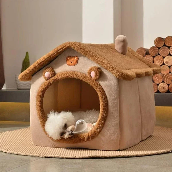 Foldable Pet Bed Removable Washable Cat House