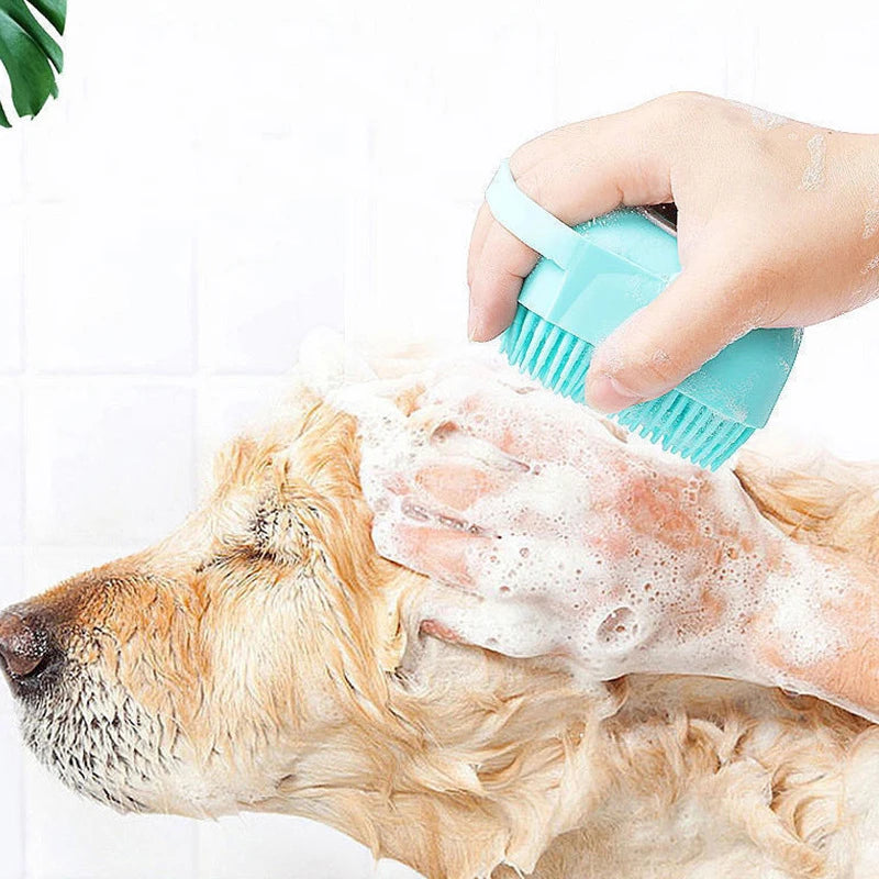 Pet Bathing Brush Soft Silicone Massager Shower Gel Bathing Brush Clean Tools Comb Dog Cat Cleaning Grooming Supplies