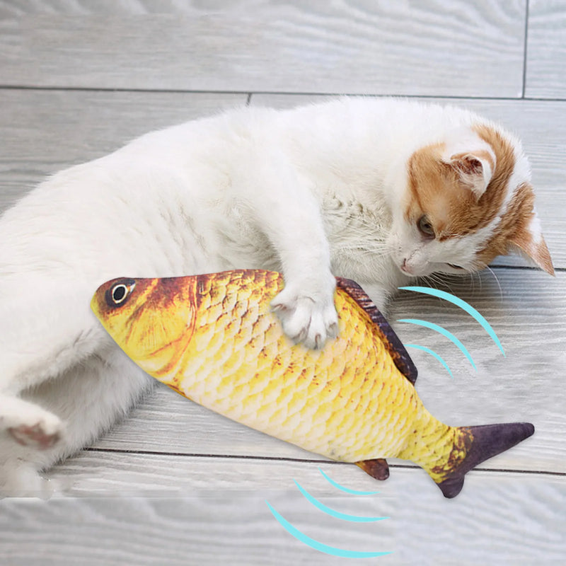 Cat Toys Fish USB Charger Fish Interactive Electric Floppy Fish Cat Toy Realistic Pet Cats Chew Bite Toys Pet Supplies Cats Dog